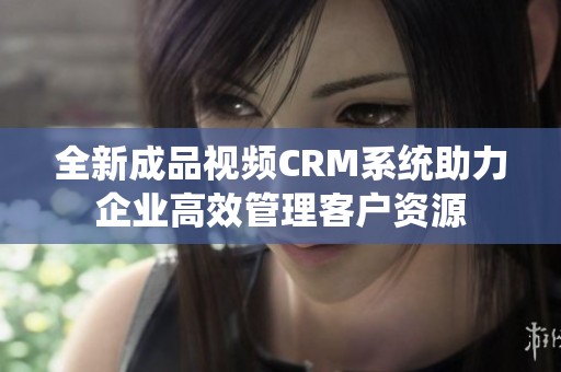 全新成品视频CRM系统助力企业高效管理客户资源