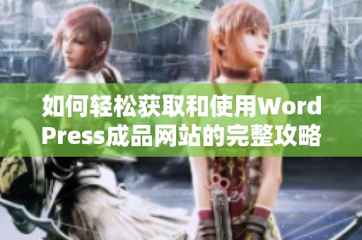 如何轻松获取和使用WordPress成品网站的完整攻略