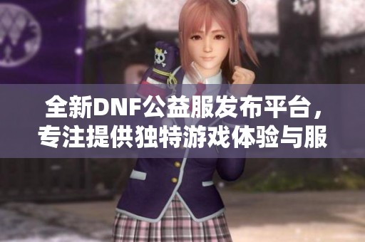 全新DNF公益服发布平台，专注提供独特游戏体验与服务