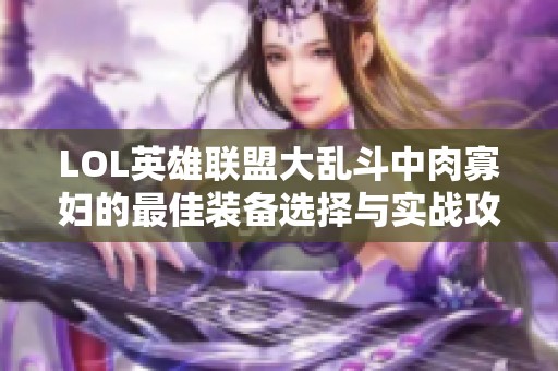 LOL英雄联盟大乱斗中肉寡妇的最佳装备选择与实战攻略分享