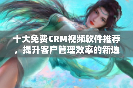 十大免费CRM视频软件推荐，提升客户管理效率的新选择