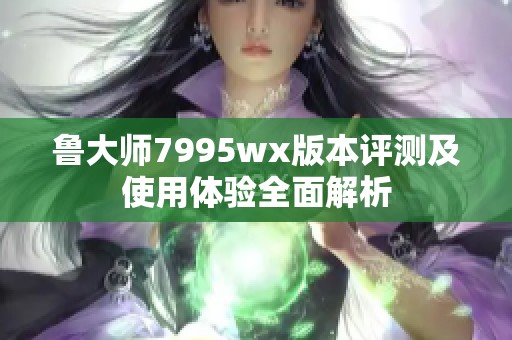 鲁大师7995wx版本评测及使用体验全面解析