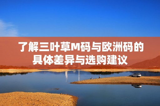 了解三叶草M码与欧洲码的具体差异与选购建议