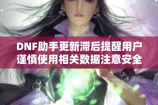 DNF助手更新滞后提醒用户谨慎使用相关数据注意安全