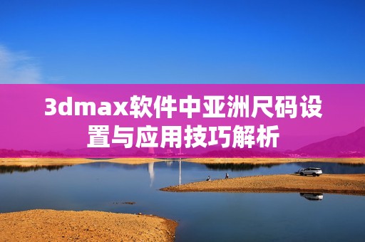 3dmax软件中亚洲尺码设置与应用技巧解析