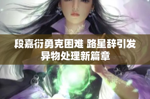 段嘉衍勇克困难 路星辞引发异物处理新篇章