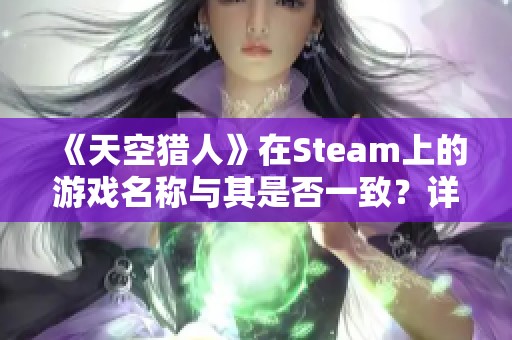 《天空猎人》在Steam上的游戏名称与其是否一致？详细信息分享