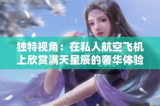独特视角：在私人航空飞机上欣赏满天星辰的奢华体验