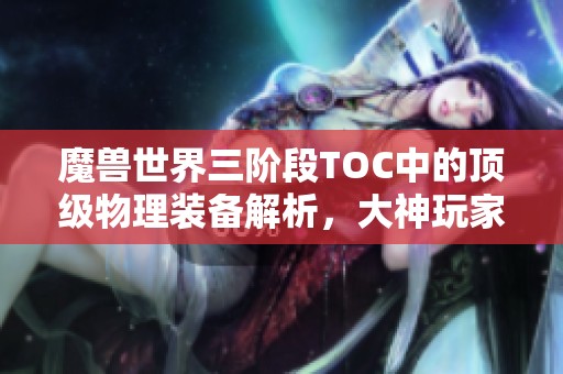 魔兽世界三阶段TOC中的顶级物理装备解析，大神玩家争相抢夺