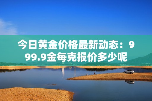 今日黄金价格最新动态：999.9金每克报价多少呢