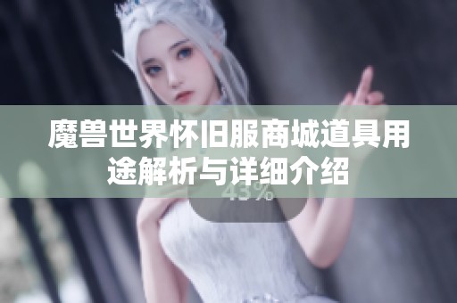 魔兽世界怀旧服商城道具用途解析与详细介绍