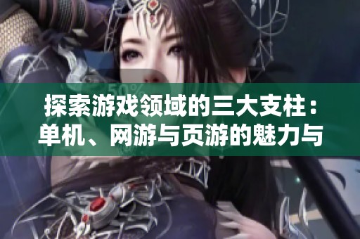 探索游戏领域的三大支柱：单机、网游与页游的魅力与发展
