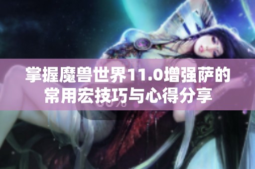 掌握魔兽世界11.0增强萨的常用宏技巧与心得分享